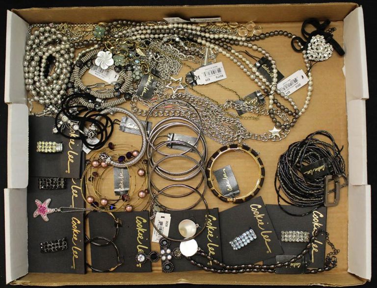 Tray of cookie lee jewelry