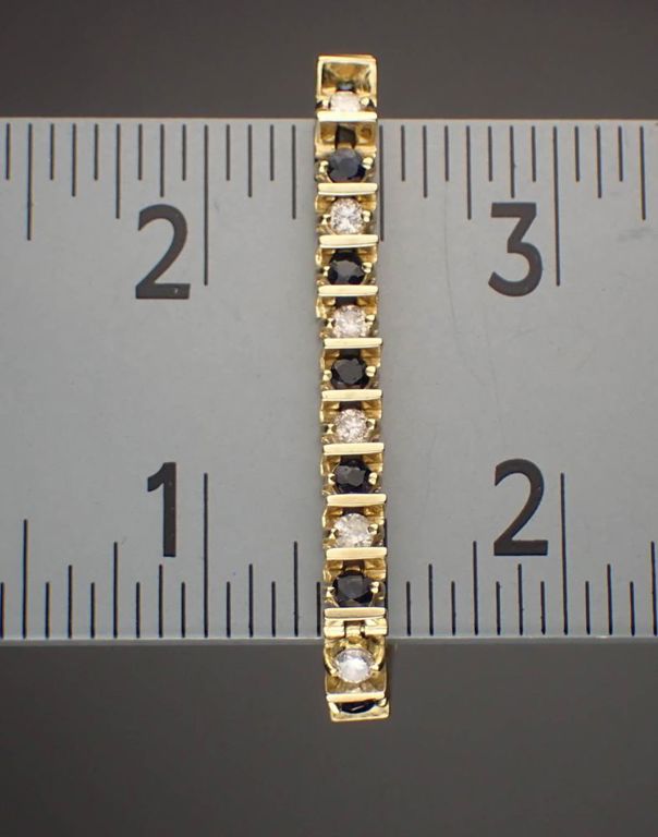 Diamond, sapphire and 14k gold bracelet