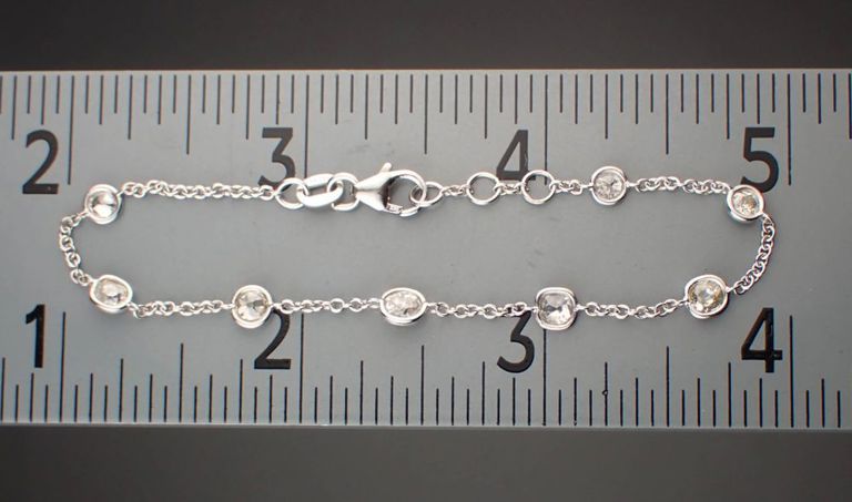 Diamond and 14k white gold bracelet