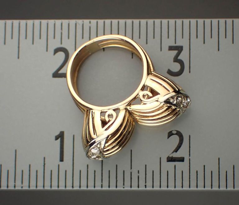 Vintage diamond and 18k gold ring