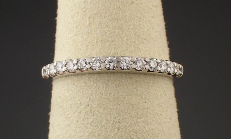 A. Jaffe diamond Euro shank wedding band