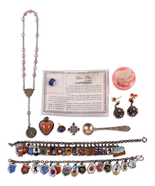 Group of assorted silver jewelry