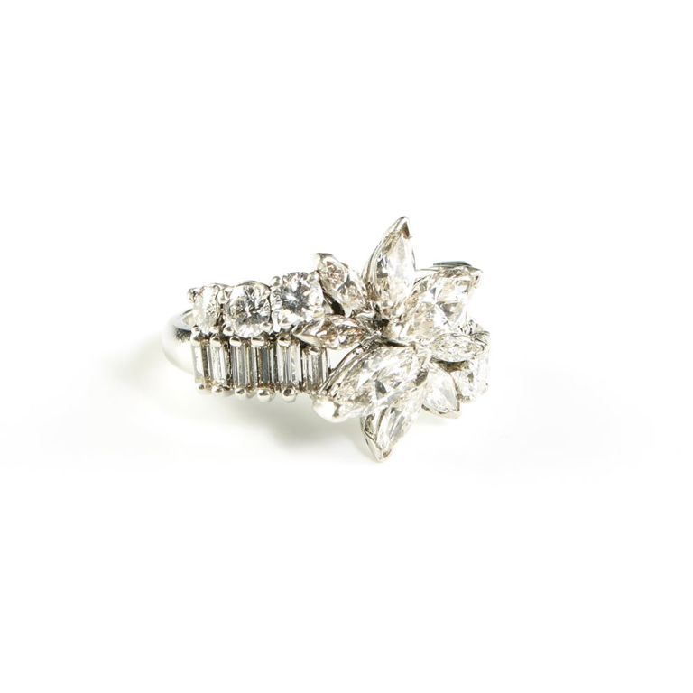 Platinum and diamond ring