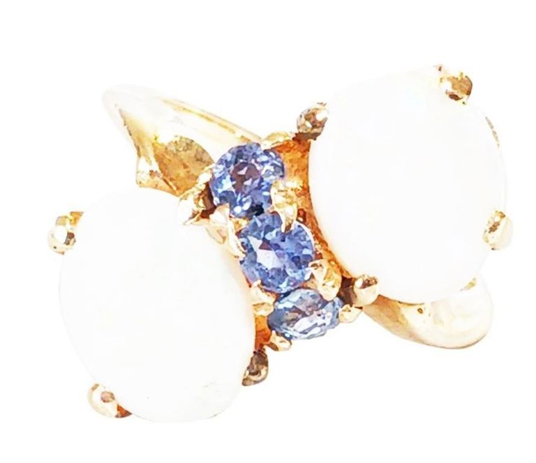 Ladys opal and colored stone ring