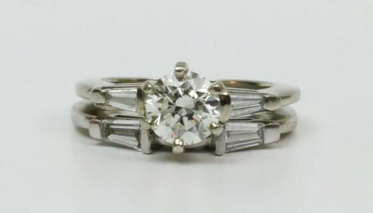 Platinum diamond engagement ring