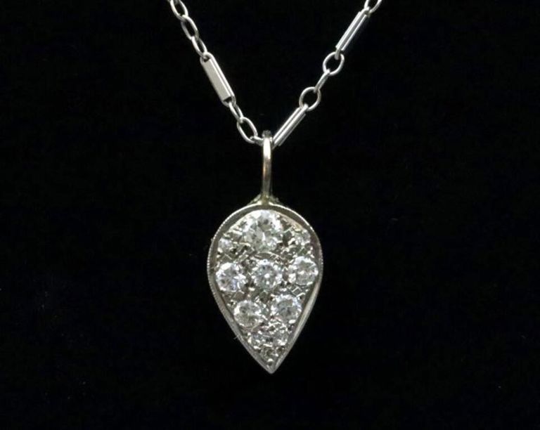 14k diamond pendant on chain