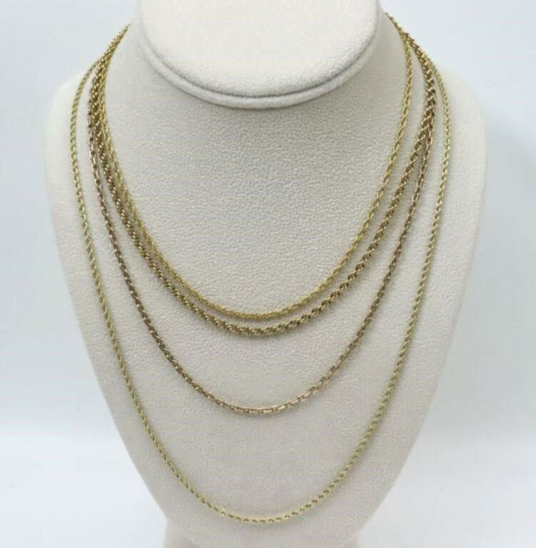 (4) 14K NECKCHAINS