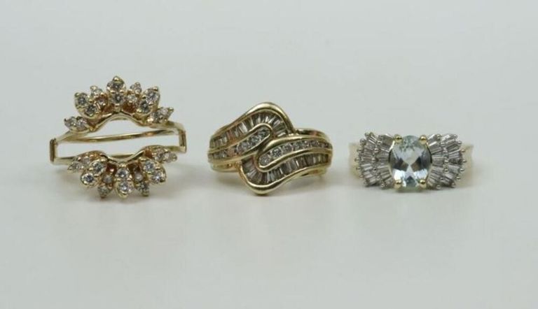 14k diamond rings