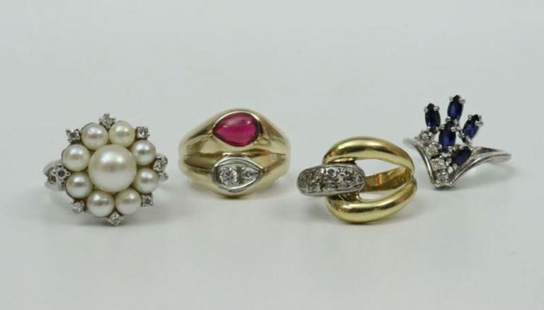 14k gold gemstone rings