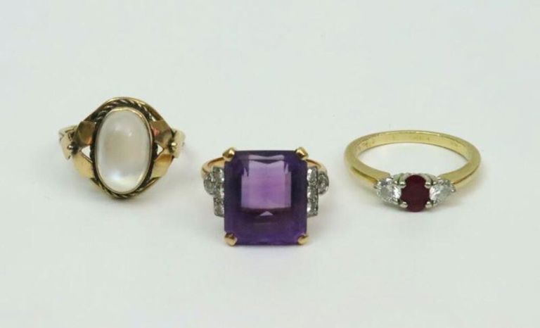 14k gemstone rings