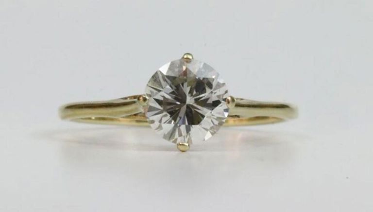 14k diamond engagement ring