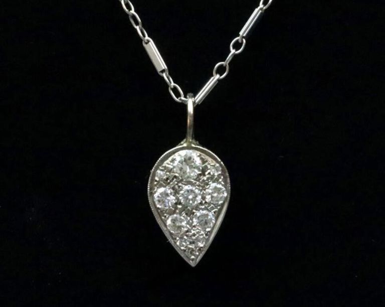 14k diamond pendant on chain