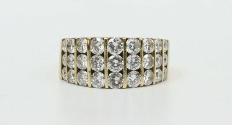 14k gold diamond band