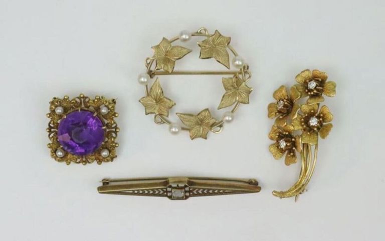 14k gold pins