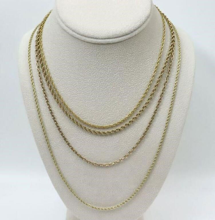 (4) 14K NECKCHAINS
