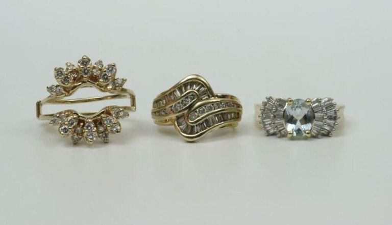 14k diamond rings
