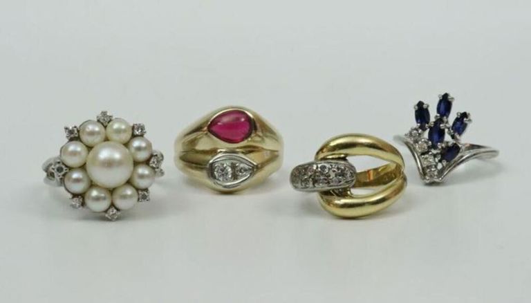 14k gold gemstone rings