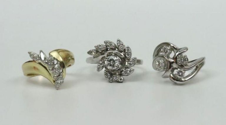 14k diamond rings