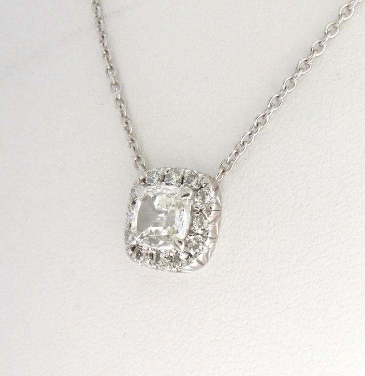 14k white gold diamond necklace