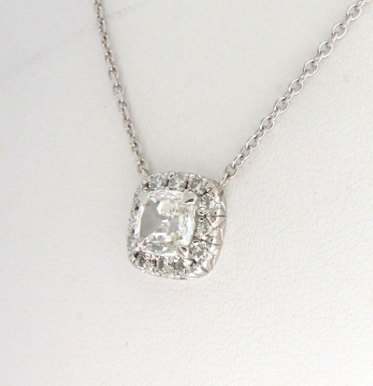 14k white gold diamond necklace