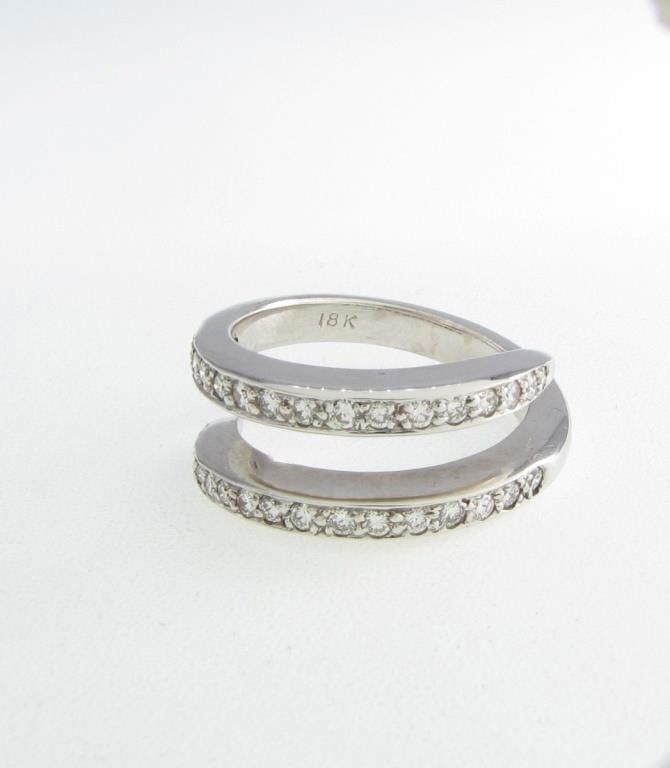 18k white gold diamond wrap ring