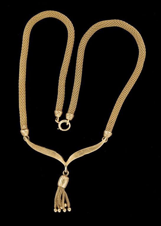 Vintage 14k Yellow Gold Choker Necklace
