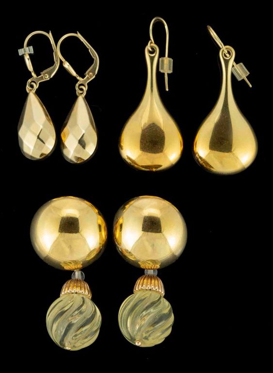 Vintage Milor Italian 14k Yellow Gold Earrings