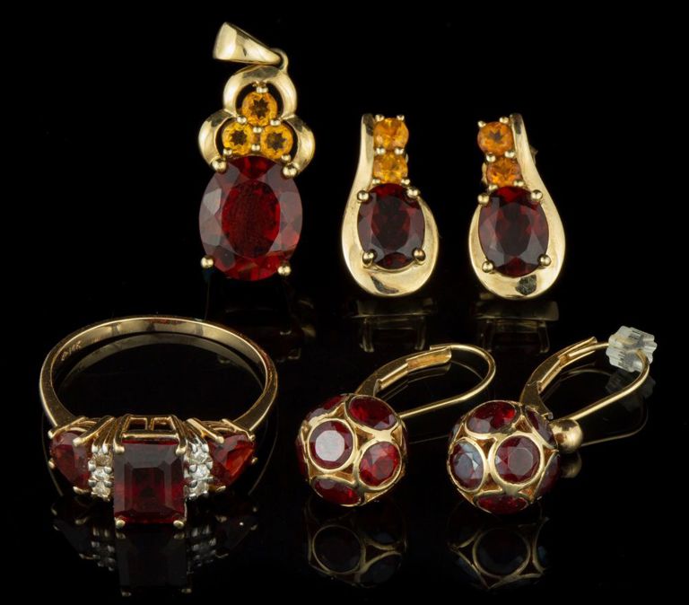 Vintage / Contemporary 10k and 14k Yellow Gold and Stone Jewelry