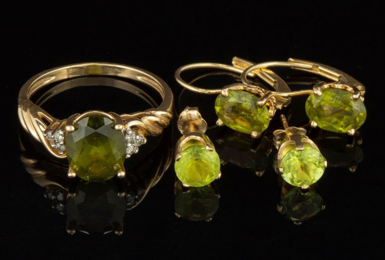 Vintage / Contemporary 14k Yellow Gold and Stone Jewelry