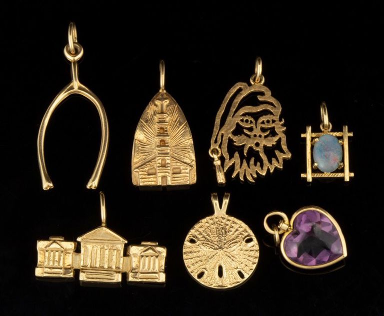 Vintage / Contemporary 10k and 14k Yellow Gold Charms and Pendants