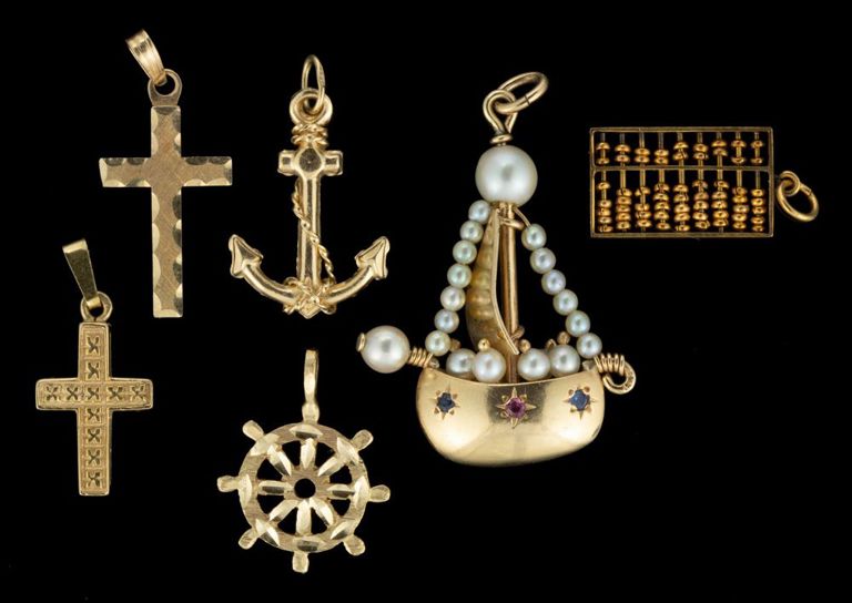 Vintage / Contemporary 14k Yellow Gold Figural Charms and Pendants