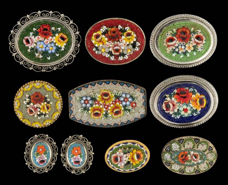 Vintage Italian, and Possibly Other, Micromosaic Jewelry