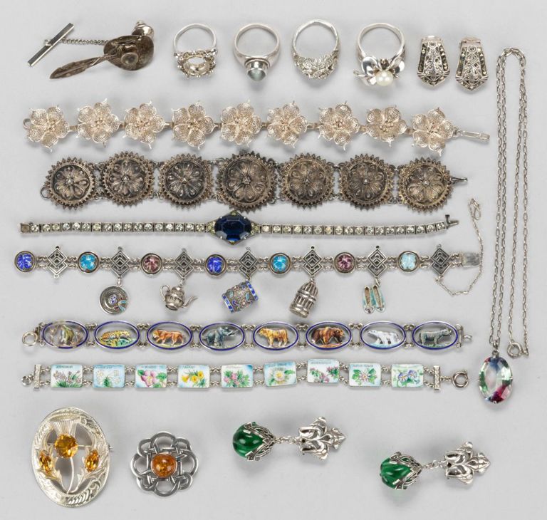 Antique / Vintage Sterling and Silver-type Jewelry