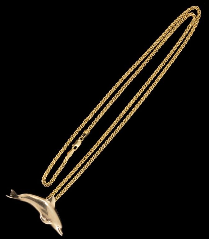 Vintage Peter Johnston Pendant With Italian 14k Gold Chain