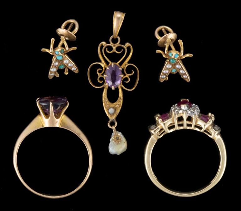 Antique / Vintage 10k and 14k Yellow Gold Jewelry