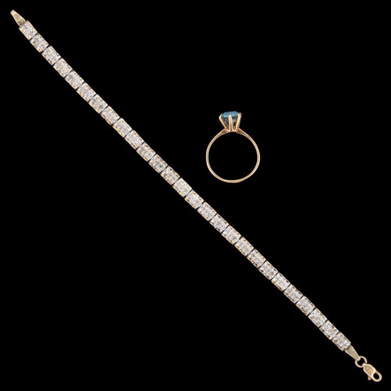 Vintage 10k Gold and Stone Lady's Jewelry