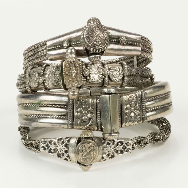 Indian, Possibly Rajasthan, Silver Bracelets