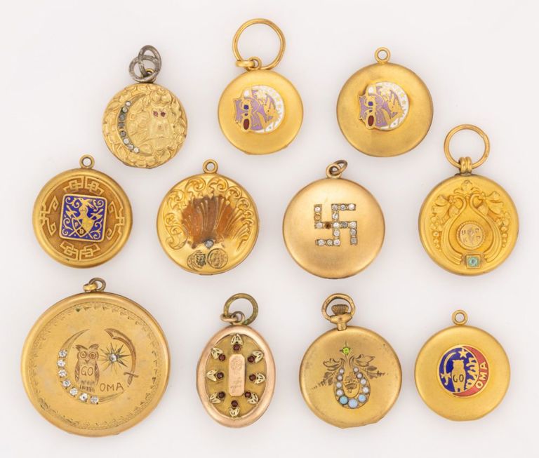 Antique / Vintage Knights of Pythias and Other Fraternal Lockets