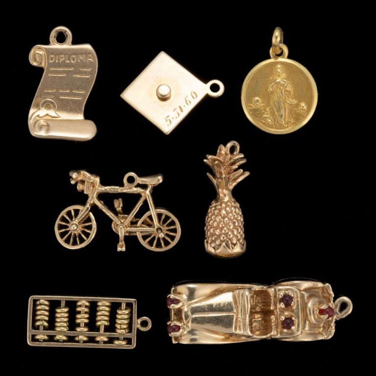 Vintage 14k and 18k Yellow Gold Figural Charms