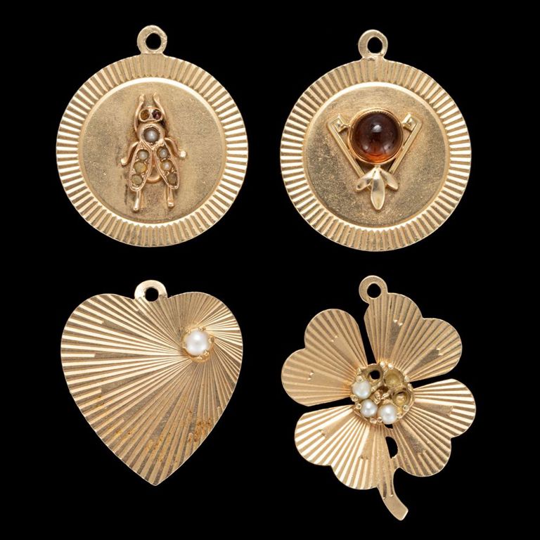 Vintage 14k Yellow Gold Charms
