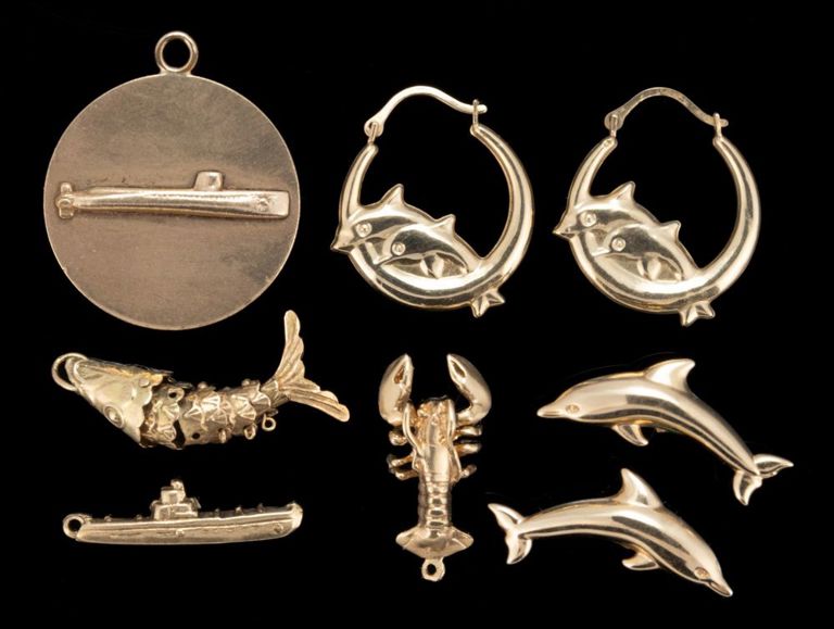 Vintage 14k Yellow Gold Nautical-themed Figural Jewelry