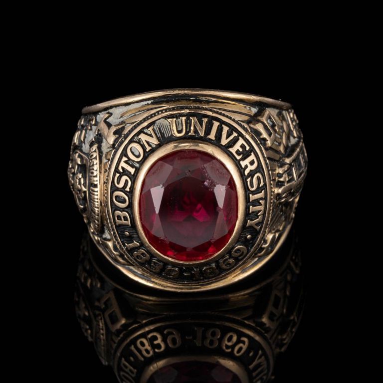 Vintage 10k Yellow Gold Boston University Class Ring