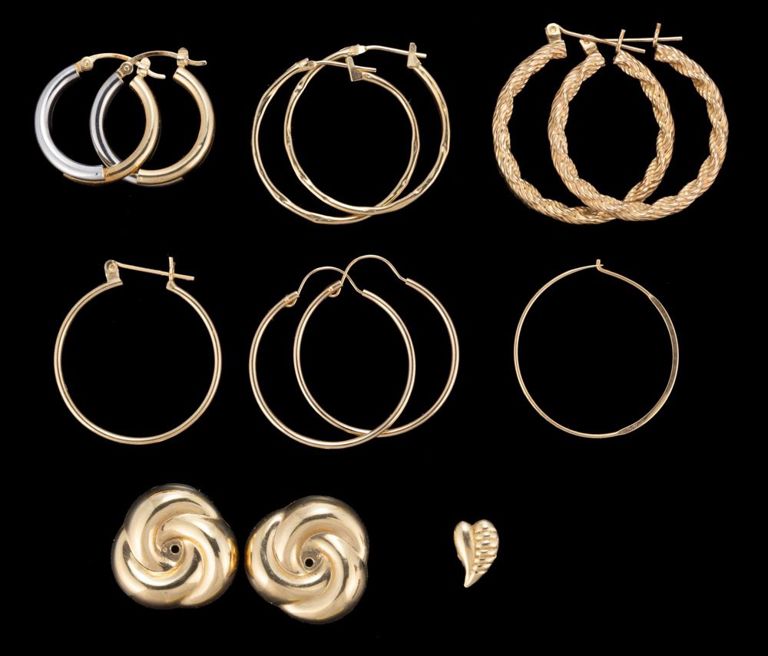 Vintage / Contemporary 14k Gold Earrings and Accessories