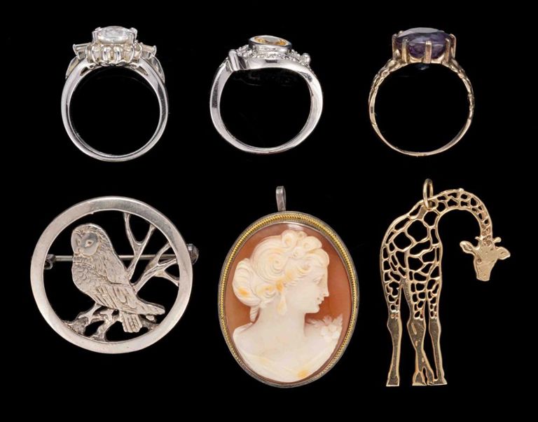 Vintage 14k Yellow Gold, Silver, and Other Jewelry