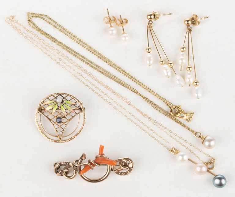Antique and Vintage 10k Yellow Gold, Gold-filled, and Other Jewelry
