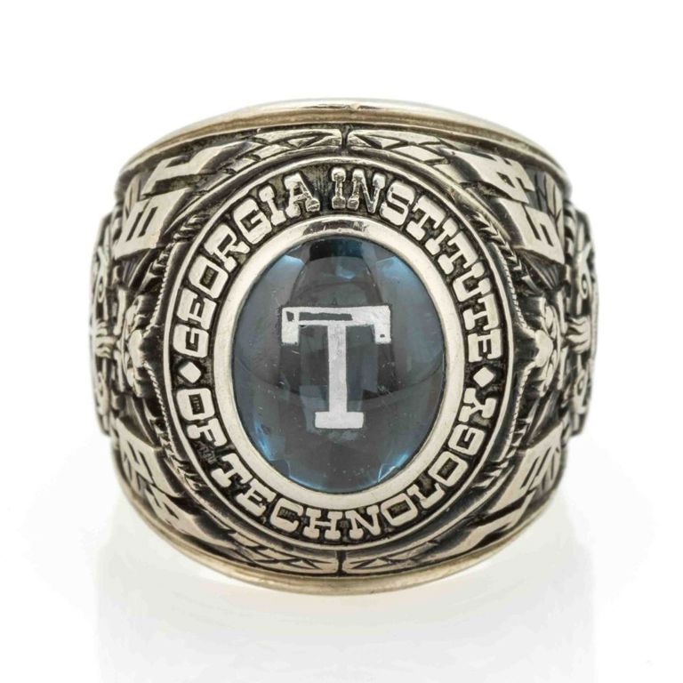 Vintage 10k White Gold Georgia Institute of Technology Men's Class Ring