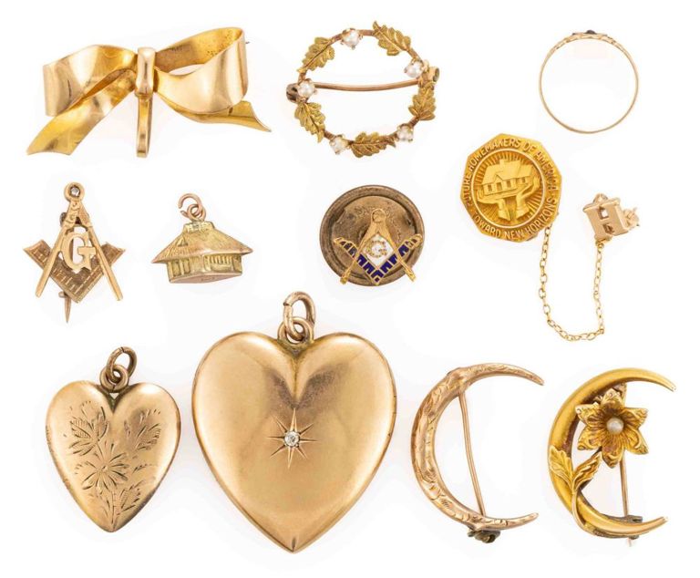 Antique / Vintage 10k and 14k Gold and Gold-filled Jewelry