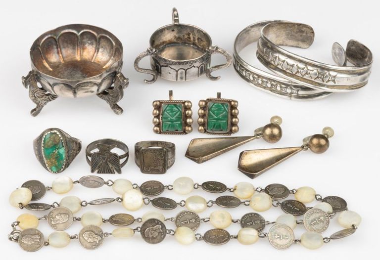 Native American / Southwestern-style and Other Sterling and Silver Jewelry