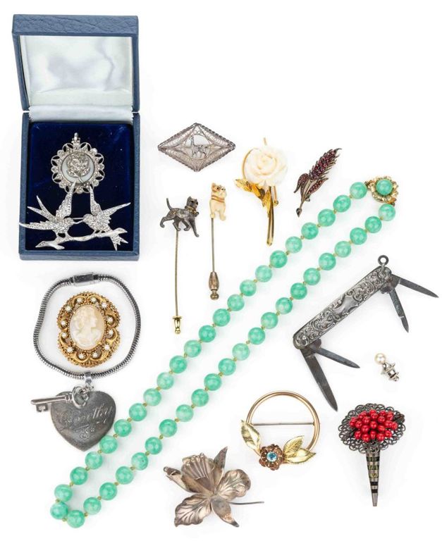 Antique / Vintage Sterling Silver and Other Costume Jewelry