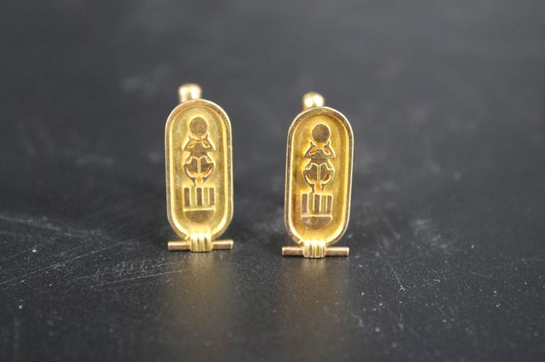 Egyptian 18k Gold Cufflinks